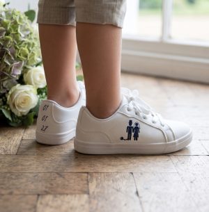 baskets de cérémonie enfant camille « mariés » & prénom – fin de série personnalisée (du 25 au 36)