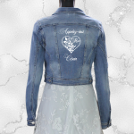 Veste en Jean de mariée personnalisée "Appelez moi Madame César"