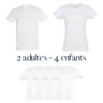 Pack Essentiels T-shirts Famille 4 enfants