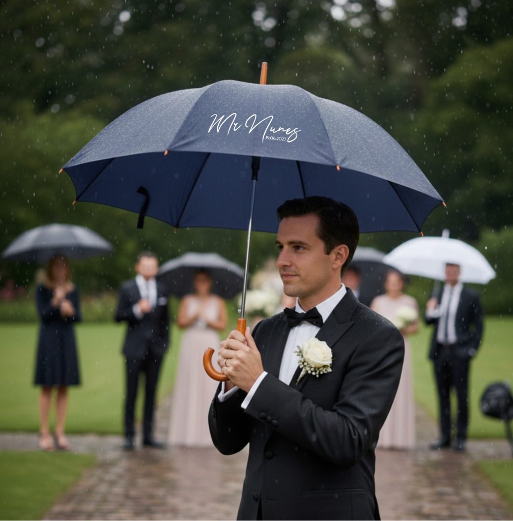 parapluie bleu mr + date
