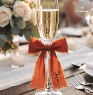 Ruban en Mousseline Personnalisé pour Mariage – Marque-Place & Décoration Sur-Mesure